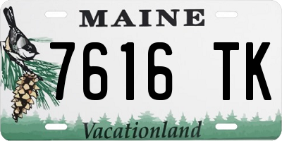 ME license plate 7616TK