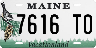 ME license plate 7616TO
