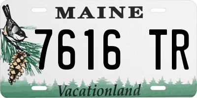 ME license plate 7616TR