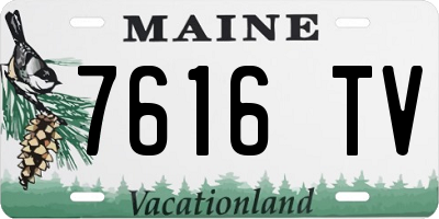 ME license plate 7616TV