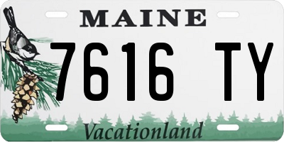 ME license plate 7616TY