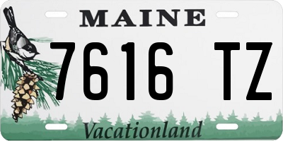 ME license plate 7616TZ