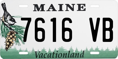 ME license plate 7616VB