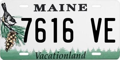ME license plate 7616VE