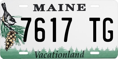 ME license plate 7617TG