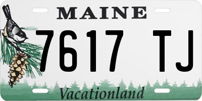 ME license plate 7617TJ