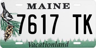 ME license plate 7617TK