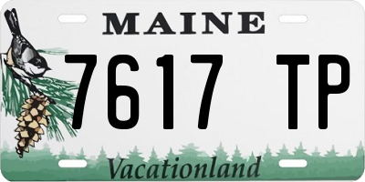 ME license plate 7617TP