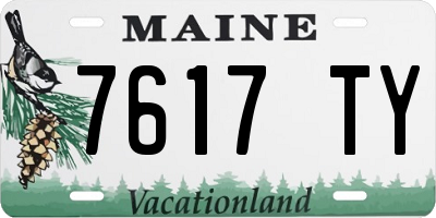 ME license plate 7617TY
