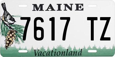ME license plate 7617TZ