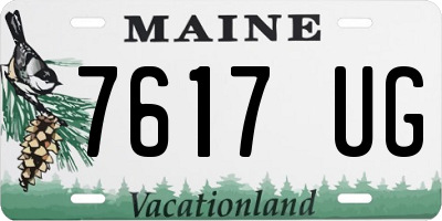 ME license plate 7617UG