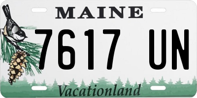 ME license plate 7617UN