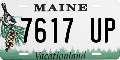 ME license plate 7617UP