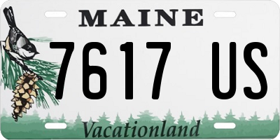 ME license plate 7617US