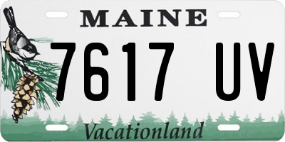 ME license plate 7617UV
