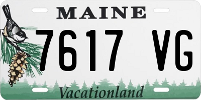 ME license plate 7617VG