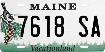 ME license plate 7618SA