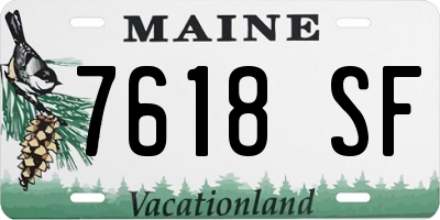 ME license plate 7618SF