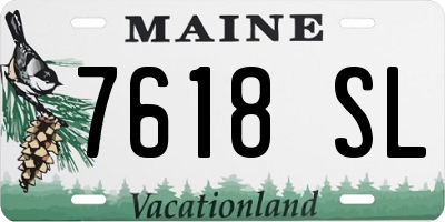 ME license plate 7618SL