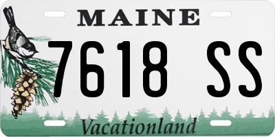 ME license plate 7618SS