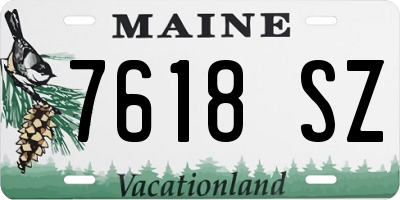ME license plate 7618SZ