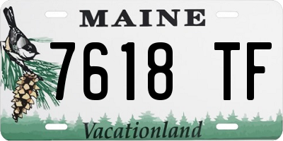 ME license plate 7618TF