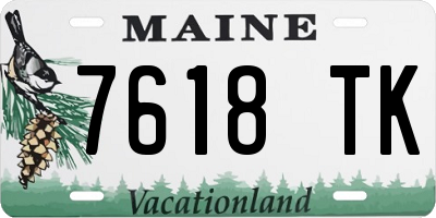 ME license plate 7618TK