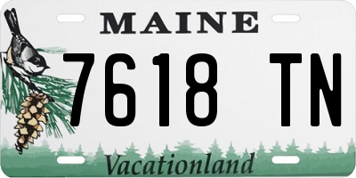 ME license plate 7618TN