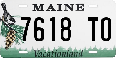 ME license plate 7618TO