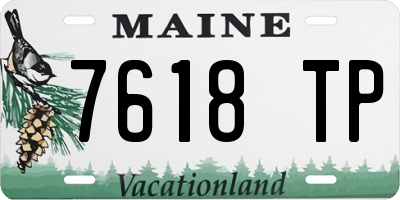 ME license plate 7618TP