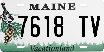 ME license plate 7618TV