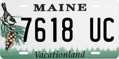 ME license plate 7618UC
