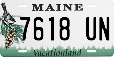 ME license plate 7618UN