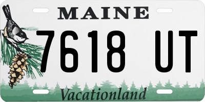 ME license plate 7618UT