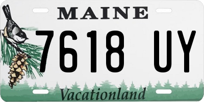 ME license plate 7618UY