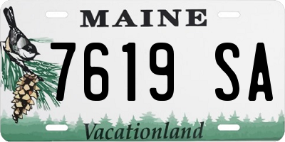 ME license plate 7619SA