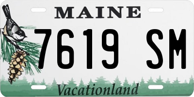 ME license plate 7619SM