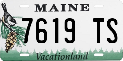 ME license plate 7619TS