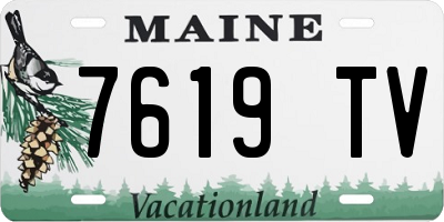 ME license plate 7619TV