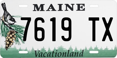 ME license plate 7619TX