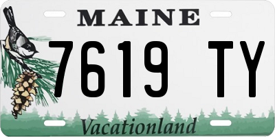 ME license plate 7619TY