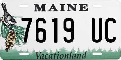 ME license plate 7619UC