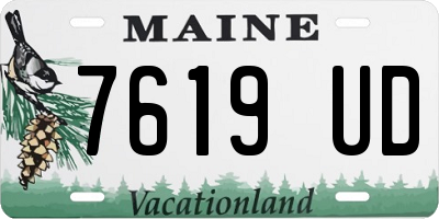 ME license plate 7619UD