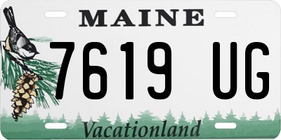 ME license plate 7619UG