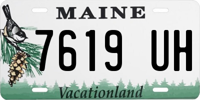 ME license plate 7619UH