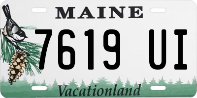ME license plate 7619UI