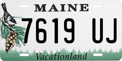 ME license plate 7619UJ
