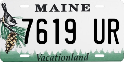 ME license plate 7619UR