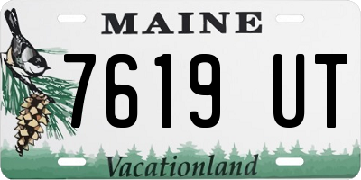 ME license plate 7619UT