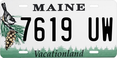 ME license plate 7619UW